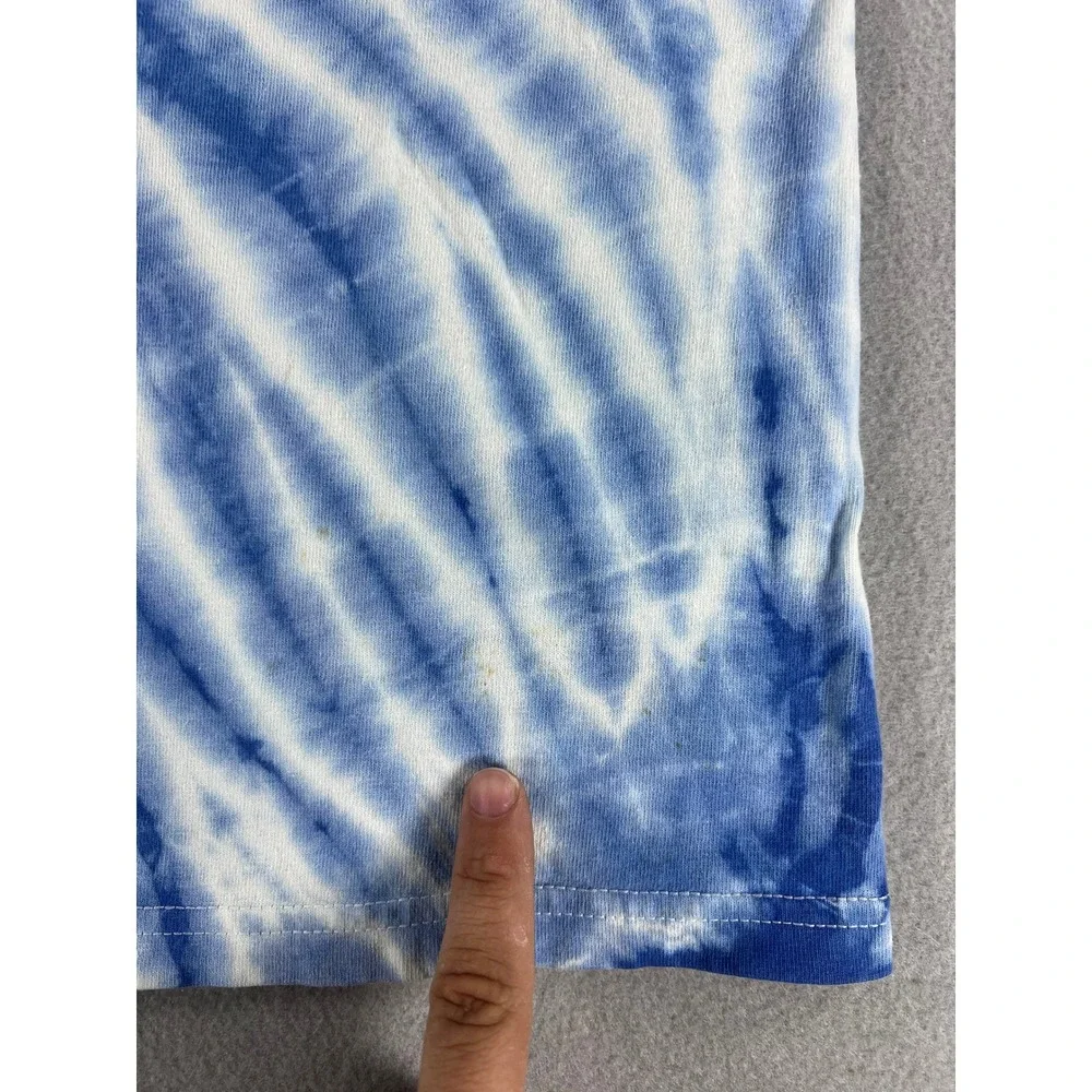 Vintage Y2K Walt Disney World Kids Tie Dye Blue/White Mickey Kids Size (Large)